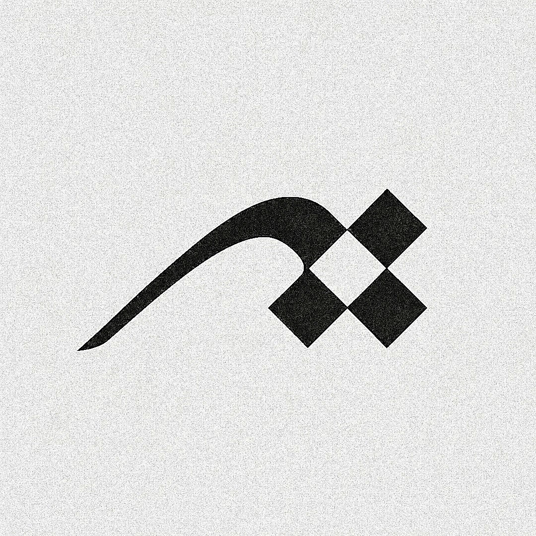 The Mir mark in black on textured off-white paper